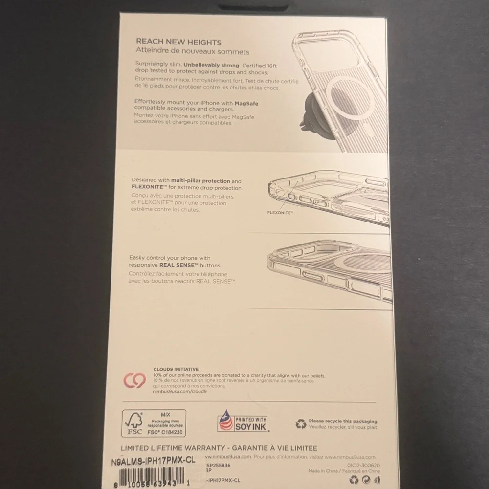 Nimbus9 Clear iPhone 17 Pro Max Case